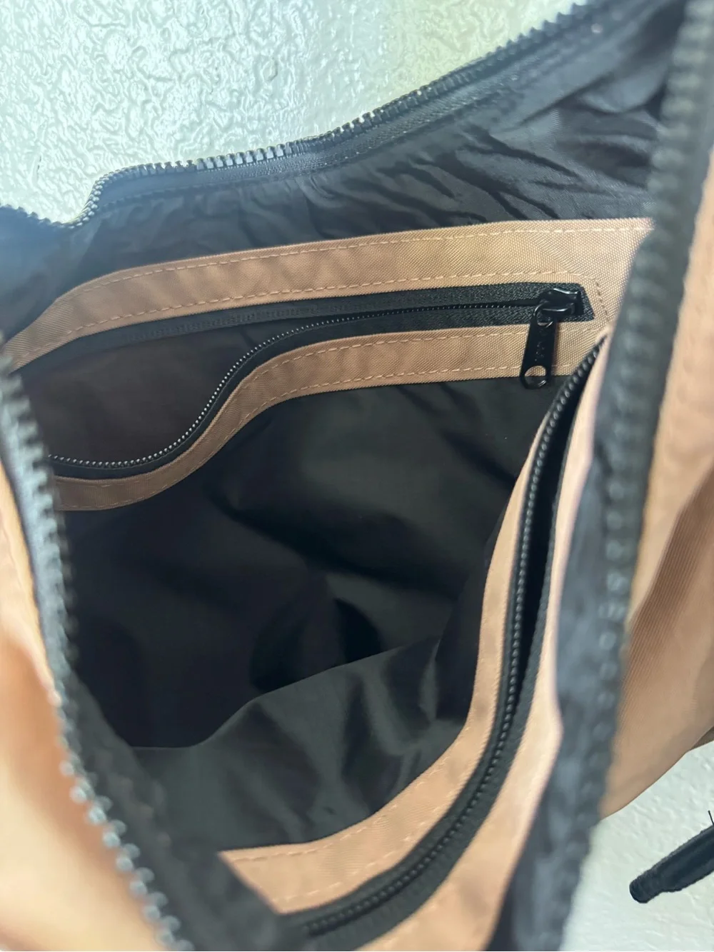 BAGGU Crescent Hobo in Dusty Rose with Black Strap